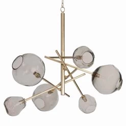 MOLTEN CHANDELIER, SMOKE BRASS