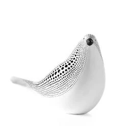 DEBOSSED SITTING BIRD WHITE