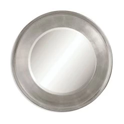 ROUND WARM SILVER MIRROR