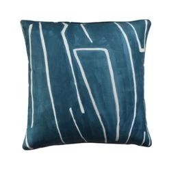 GRAFFITO PILLOW, 22X22, TEAL