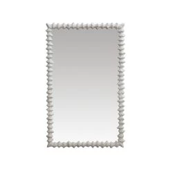 CLYDE MIRROR, SMALL WHITE