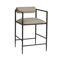 BARBANA COUNTER STOOL, PEWTER