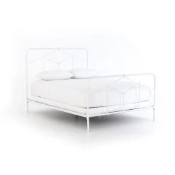 CASEY IRON QUEEN BED, WHITE