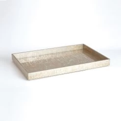 CHAMPAGNE SILVER LEAF TRAY, LG