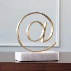 AT SYMBOL, GOLD LEAF