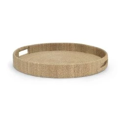 MONARCH ROUND TRAY NATURAL, LG