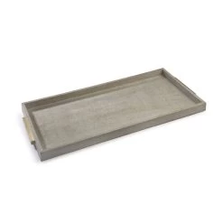 RECTANGLE SHAGREEN TRAY, IVORY