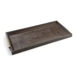 RECTANGLE SHAGREEN TRAY, BROWN