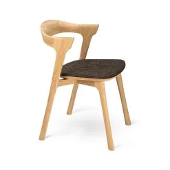 OAK BOK DINING CHAIR, DK BROWN