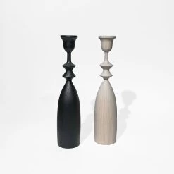 GRACE WHITE CANDLEHOLDER, MED