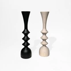 SPOOL WHITE CANDLEHOLDER, SM