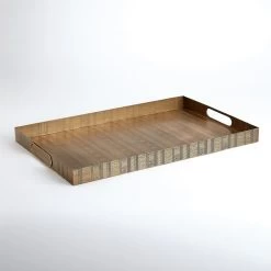 KOKORO ETCHED RECT TRAY, BR LG