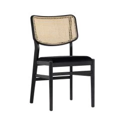 ANNEX DINING CHAIR, VELVET BLK