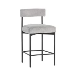 SENECA COUNTER STOOL, BK/STONE