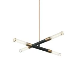 TUBO 2 TIER PENDANT, MB/AG