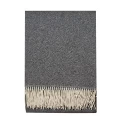 SOHO CASHMERE THROW, CHARCOAL