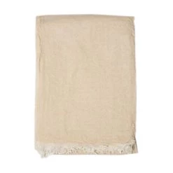 BERGAMO BEIGE & WHITE THROW