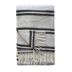 UXBRIDGE WOOL THROW, WH/GRY/AN