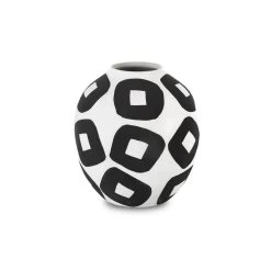 PAGLIACCI B&W VASE, SMALL