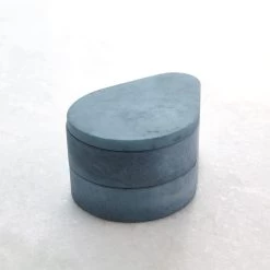 ALABASTER TEARDROP DBL BOX, BL