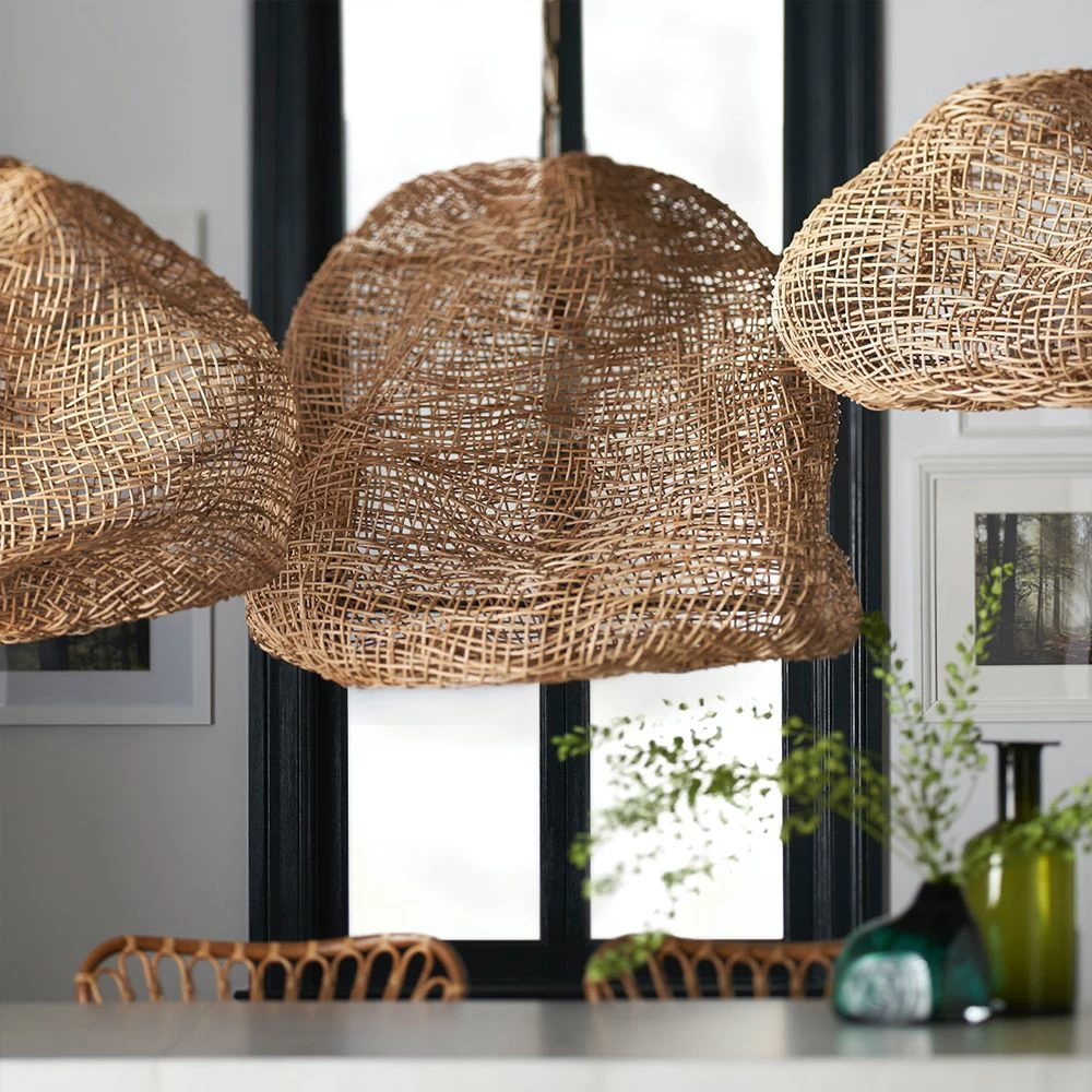 ANDORRA WICKER PENDANT, NAT MD - Image 3